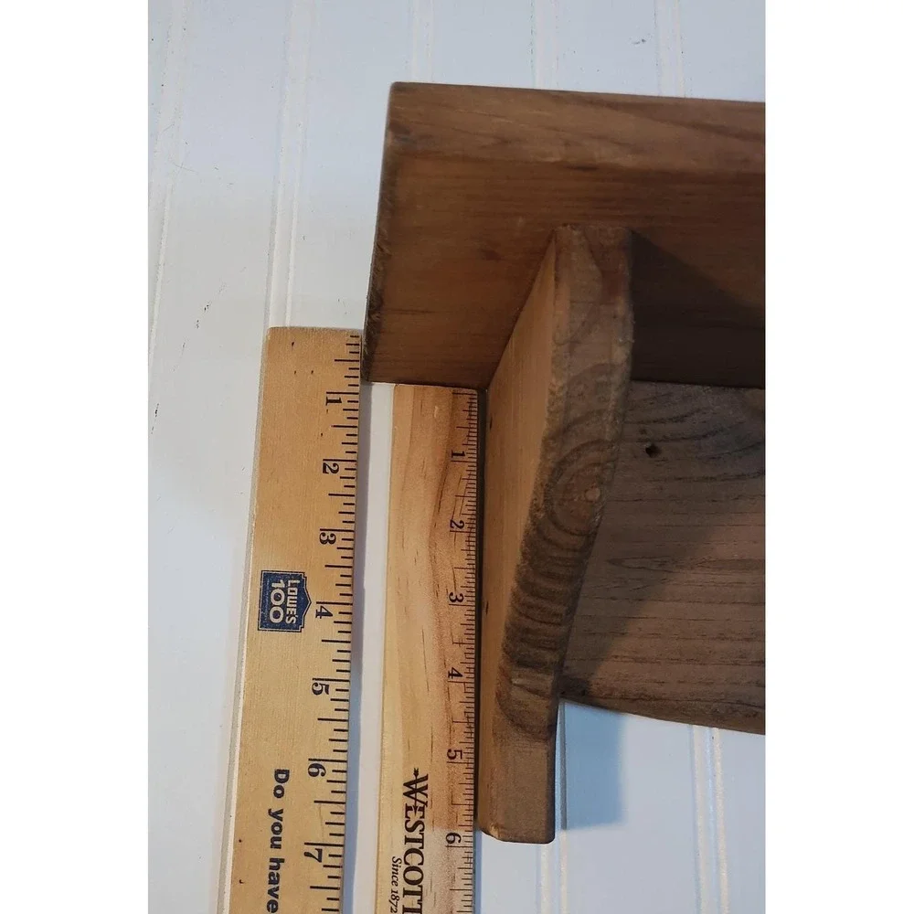 Vintage Heart Cutouts Wood Wall Shelf 35